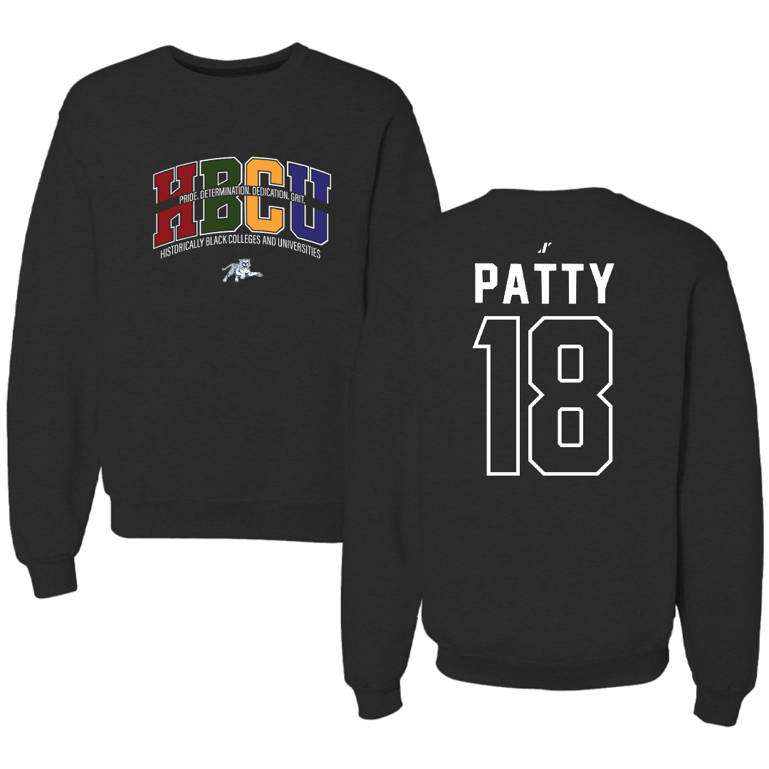 Jackson State University Baseball Black HBCU Crewneck - #18 Tyshon Patty