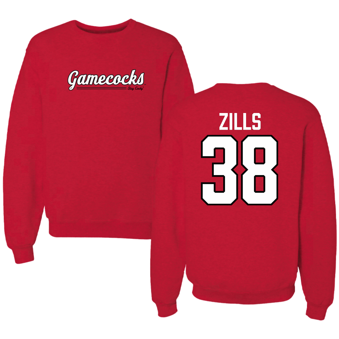 Jacksonville State University Football Red General Crewneck - #38 Nate Zills