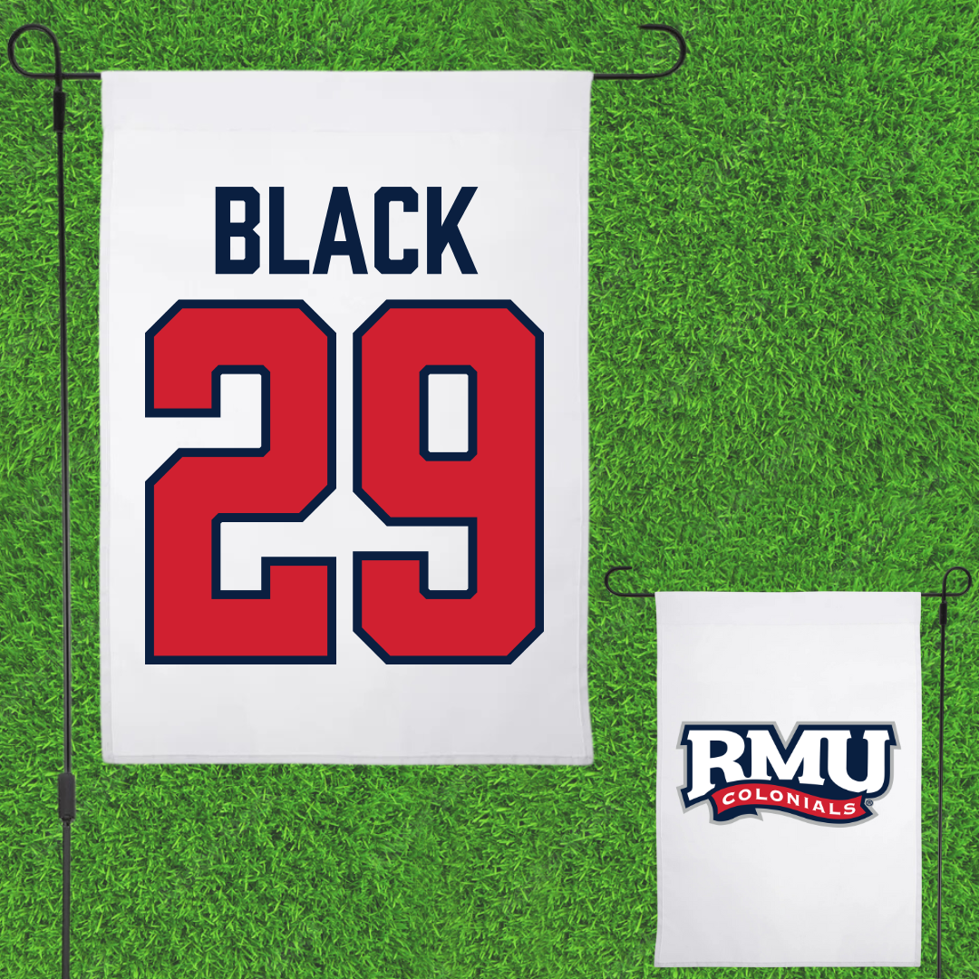 Robert Morris University Softball White Garden Flag - #29 Logan Black