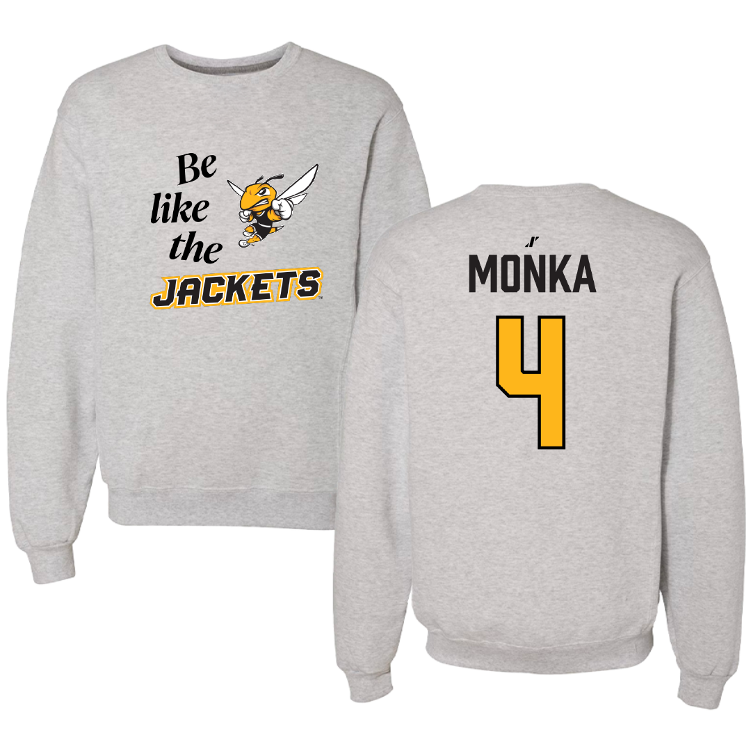 American International College Basketball Light Gray Be Like Us Crewneck - #4 Eden Monka