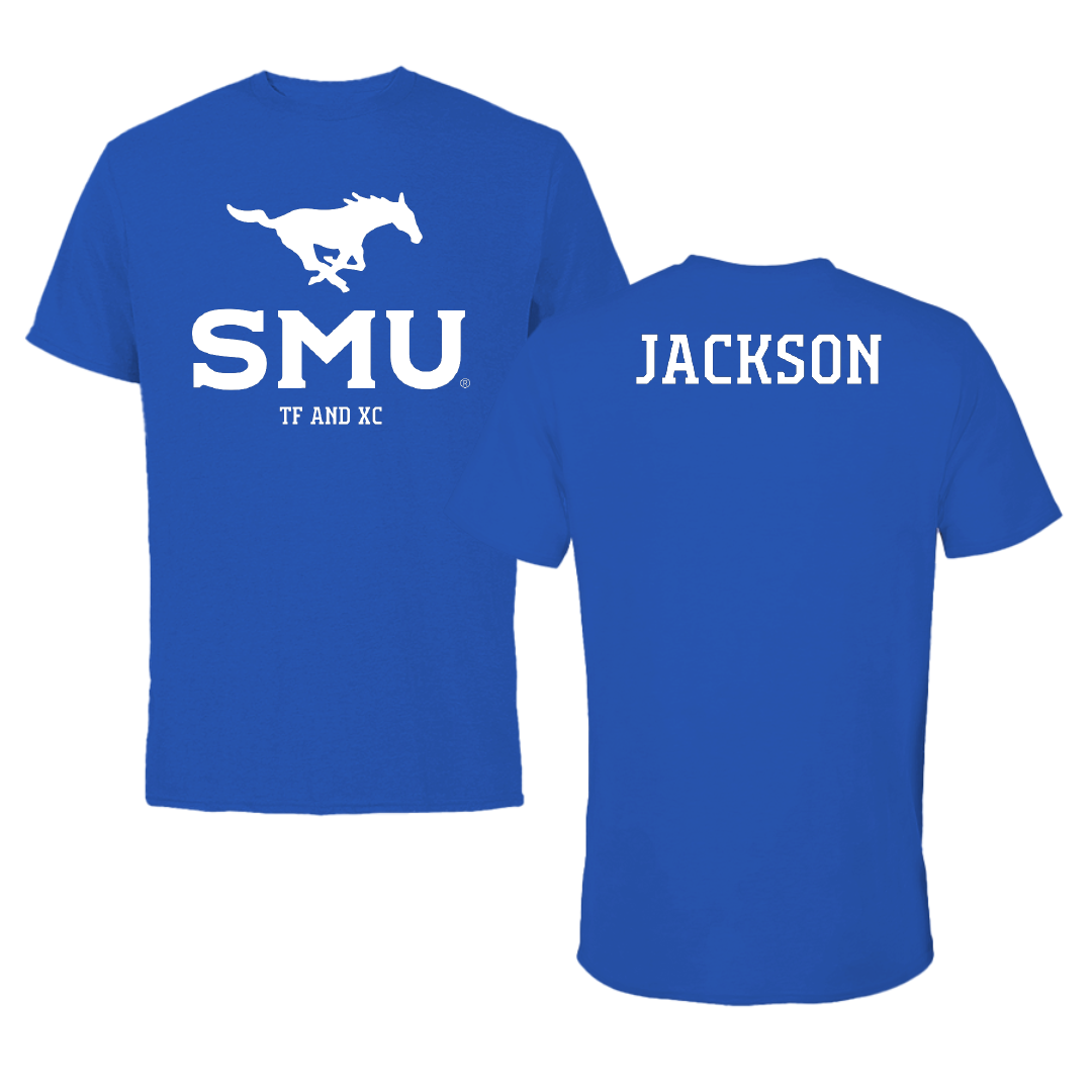 Southern Methodist University TF and XC Blue Mascot Tee - Maykayla Jackson