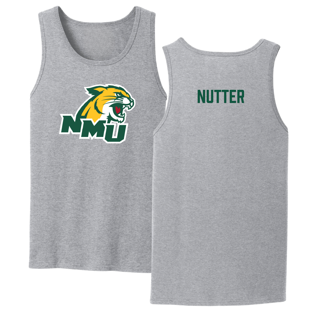 Northern Michigan University Greco-Roman Wrestling Sport Gray Tank Top - Aidan Nutter