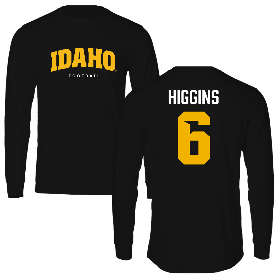 University of Idaho Football Black Long Sleeve - #6 Trais Higgins
