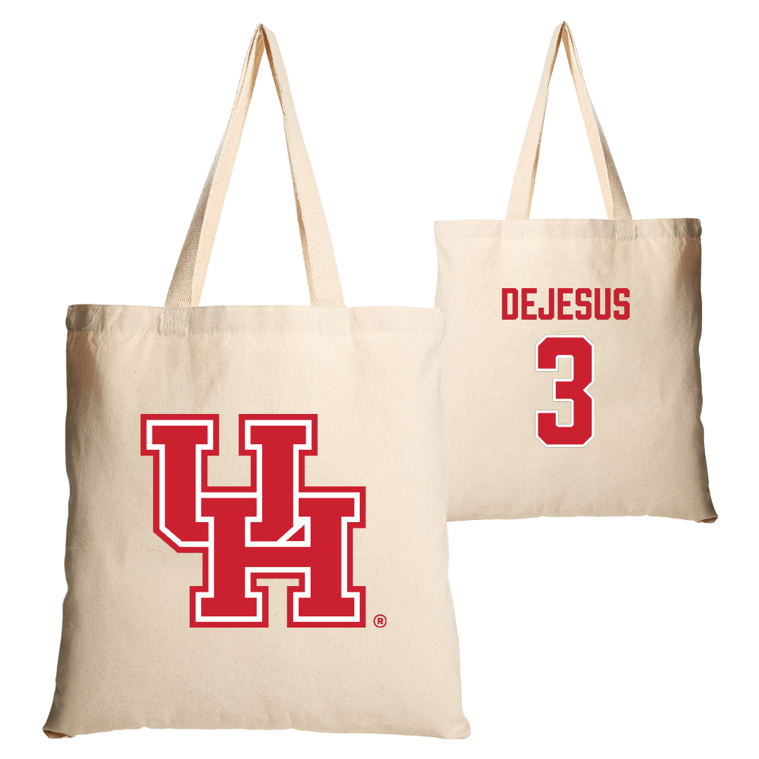 University of Houston Baseball Tan Canvas Tote Bag - #3 Coby DeJesus