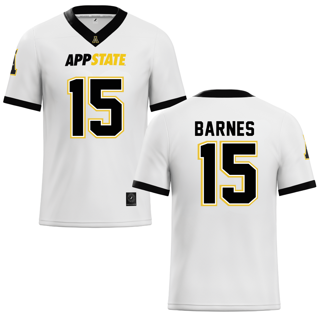 Appalachian State University White Football Jersey - #15 Jaden Barnes