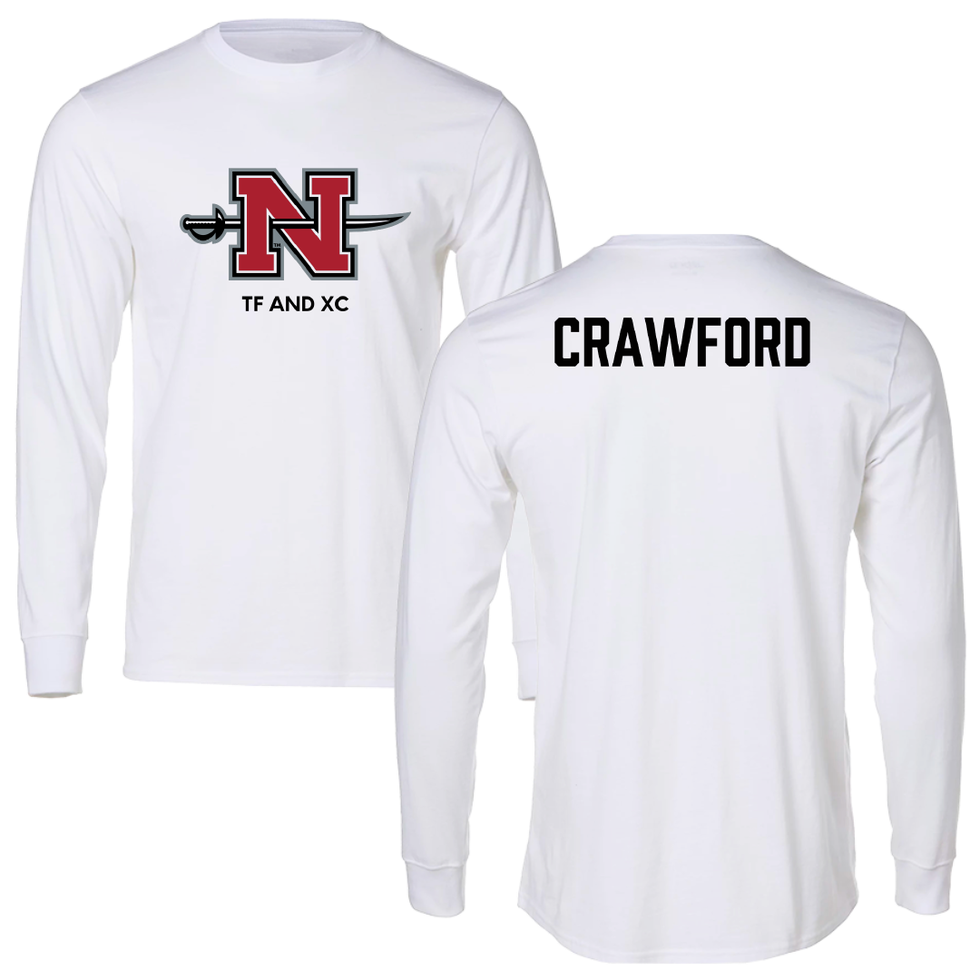 Nicholls State University TF and XC White Long Sleeve - Michael Crawford