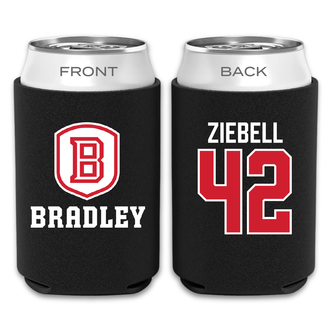 Bradley University Basketball Black Can Cooler - #42 Callie Ziebell
