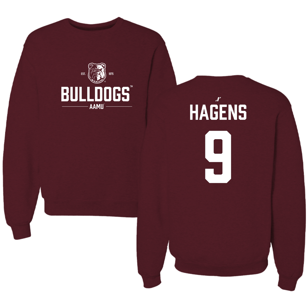 Alabama A&M University Football Maroon General Crewneck - #9 Mekhi Hagens