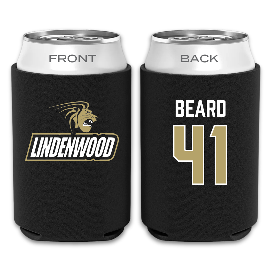 Lindenwood University Football Black Can Cooler - #41 Ethan Beard