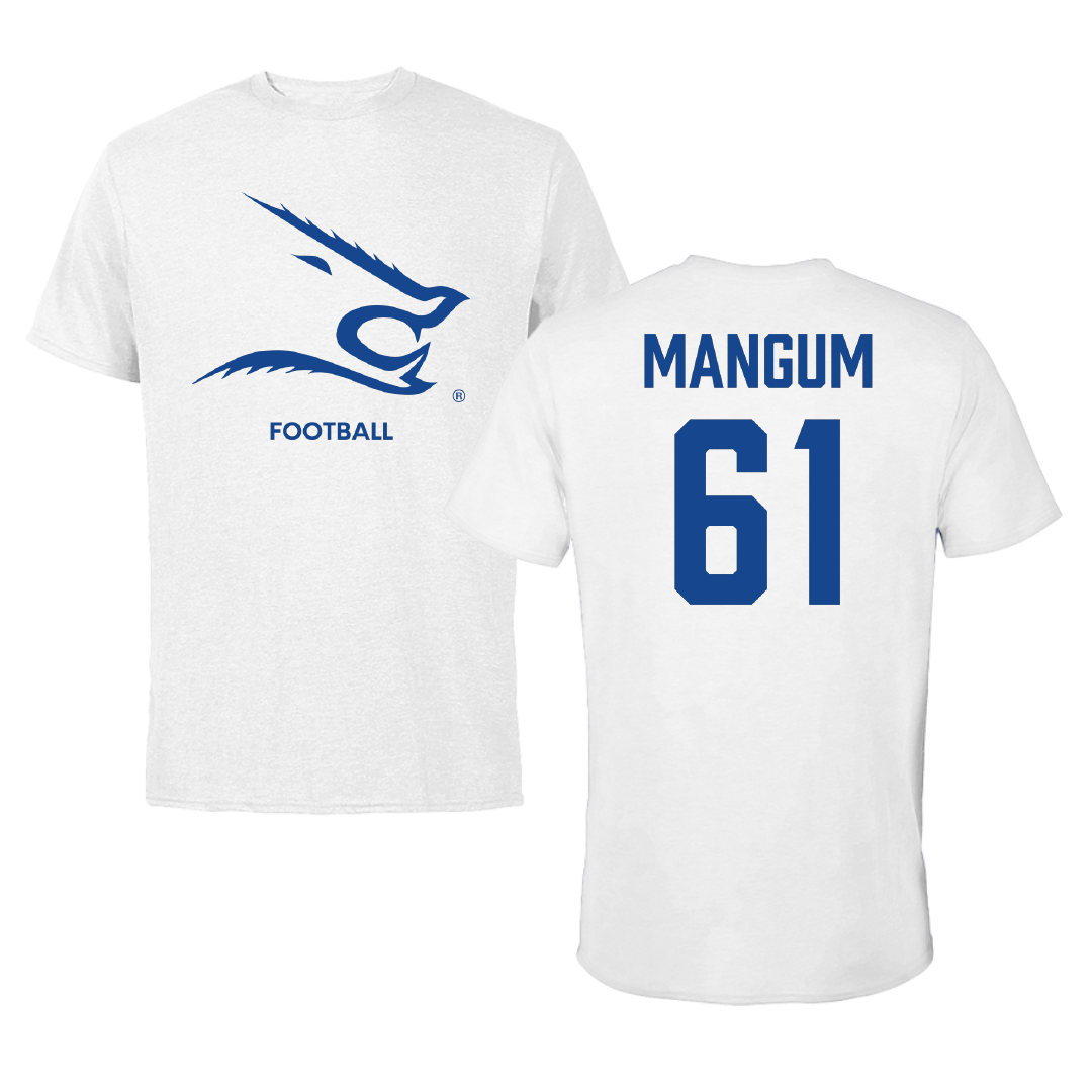 Texas A&M University-Kingsville Football White Tee - #61 Hunter Mangum
