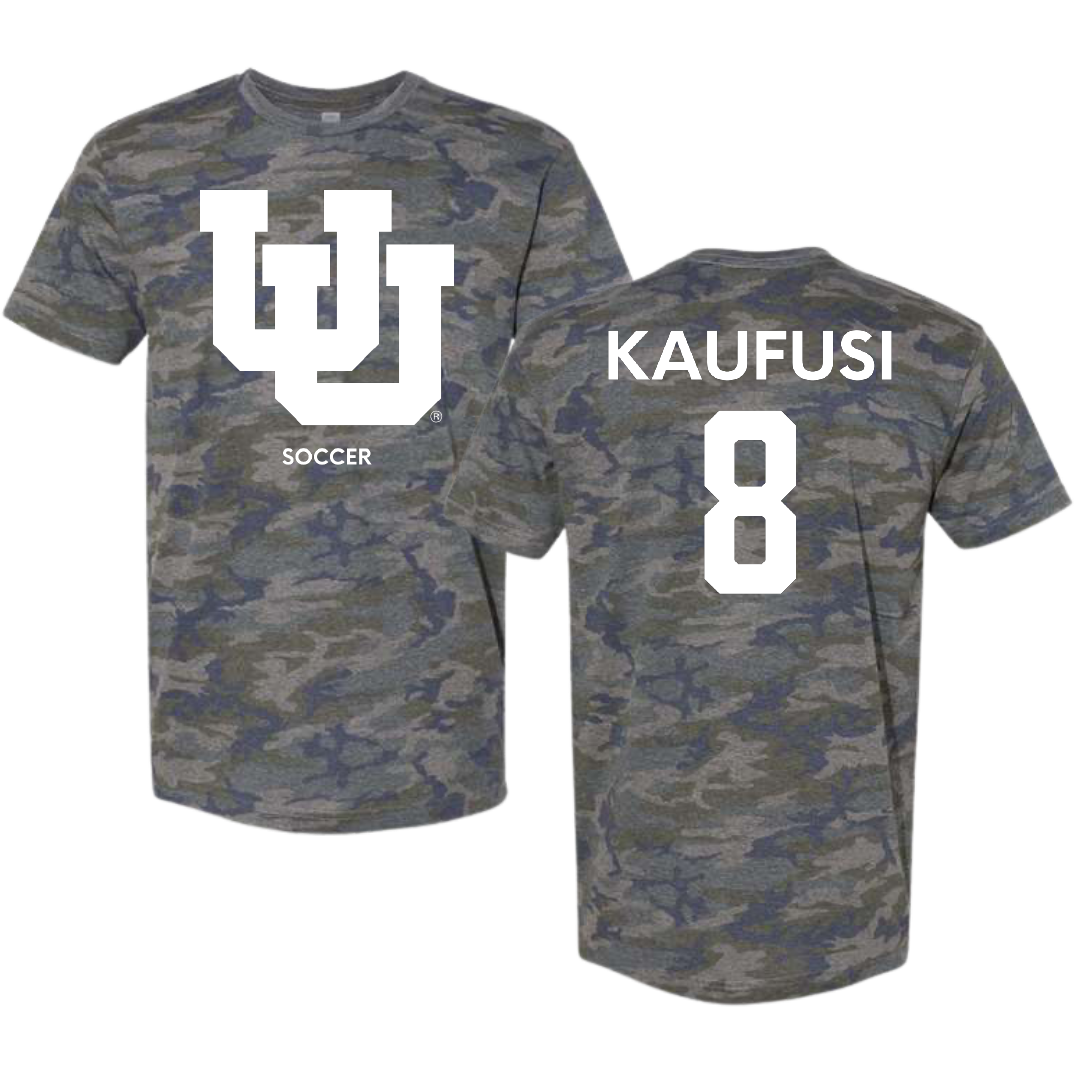 University of Utah Soccer (W) Vintage Camo Tee - #8 Taliana Kaufusi
