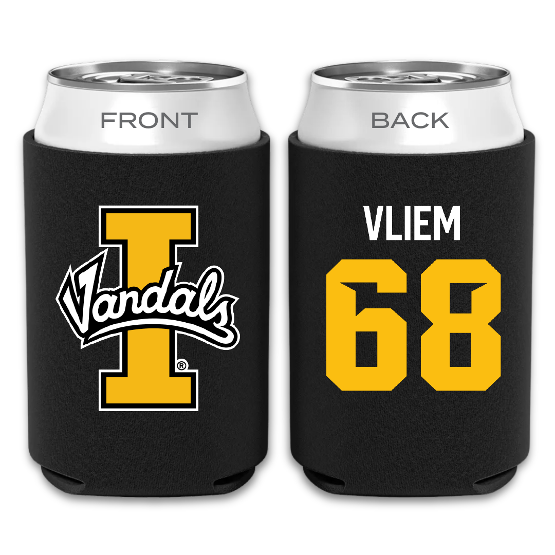 University of Idaho Football Black Can Cooler - #68 Charlie Vliem