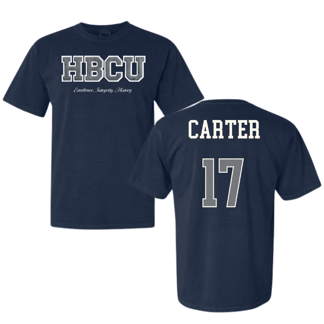 Jackson State University Volleyball (W) Navy HBCU Varsity Comfort Colors Tee - #17 Kymorah Carter