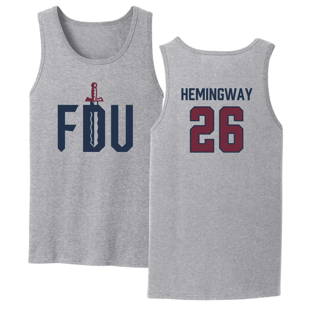 Fairleigh Dickinson University-Metropolitan Campus Softball Sport Gray Tank Top - #26 Jordyn Hemingway