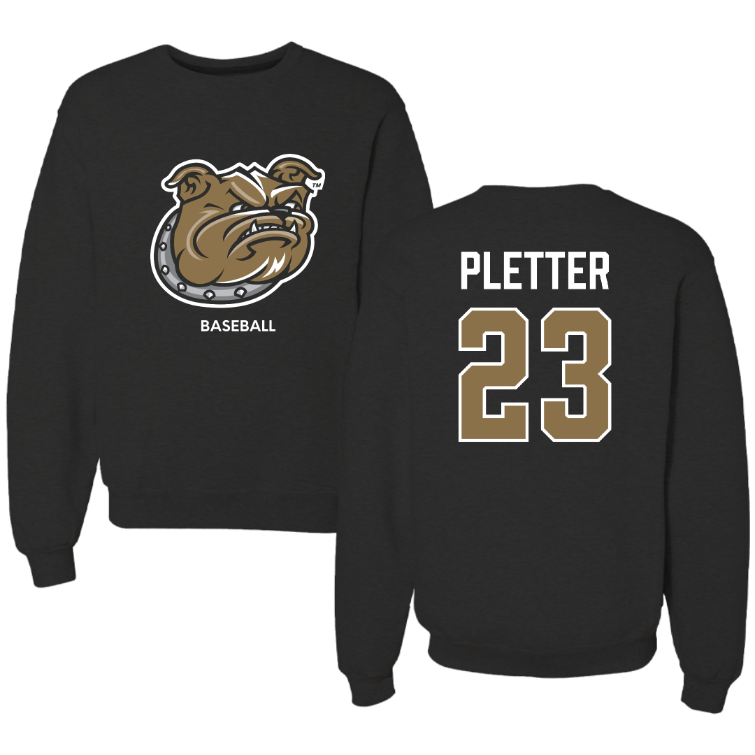 Bryant University Baseball Black Crewneck - #23 Jack Pletter