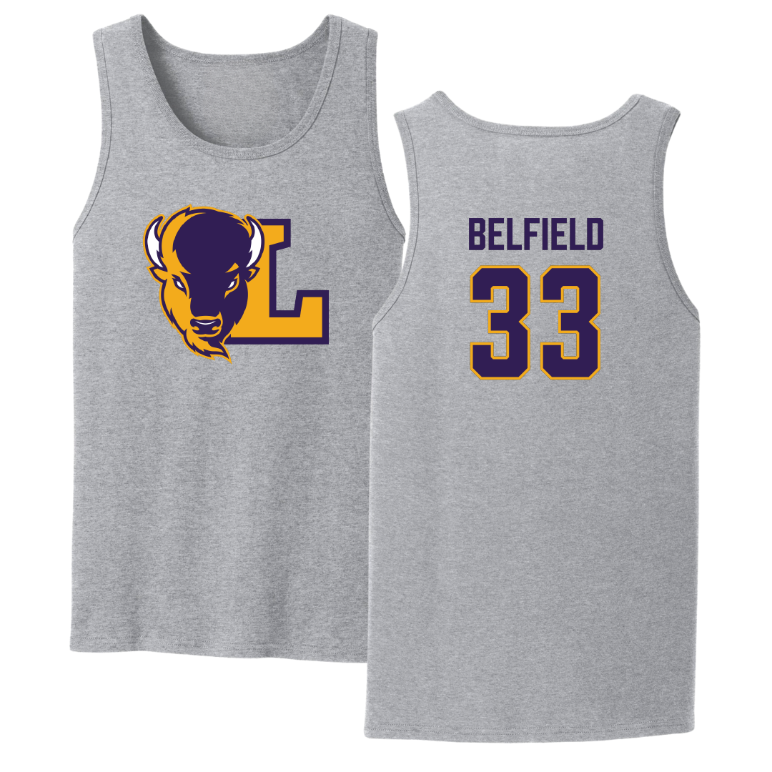 Lipscomb University Softball Sport Gray Tank Top - #33 Kaylyn Belfield