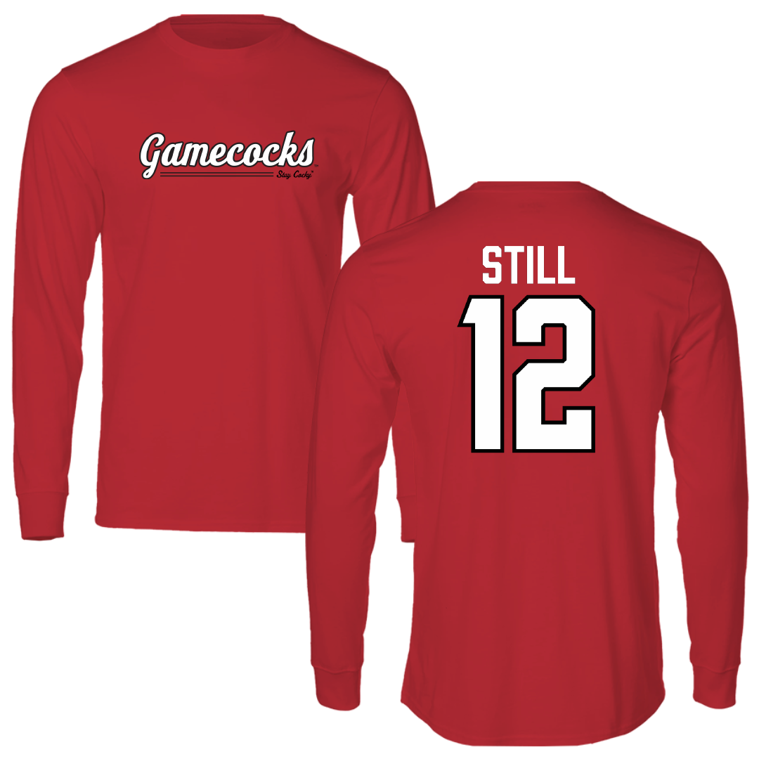 Jacksonville State University Soccer Red General Performance Long Sleeve - #12 Brookelyn Still