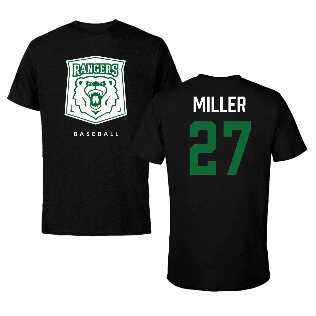 University of Wisconsin-Parkside Baseball Black Tee - #27 Brennen Miller