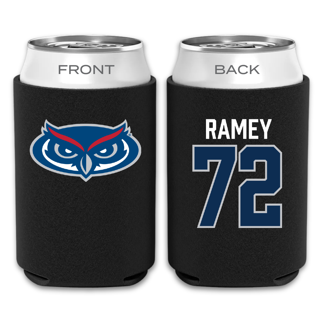 Florida Atlantic University Football Black Can Cooler - #72 Brayden Ramey