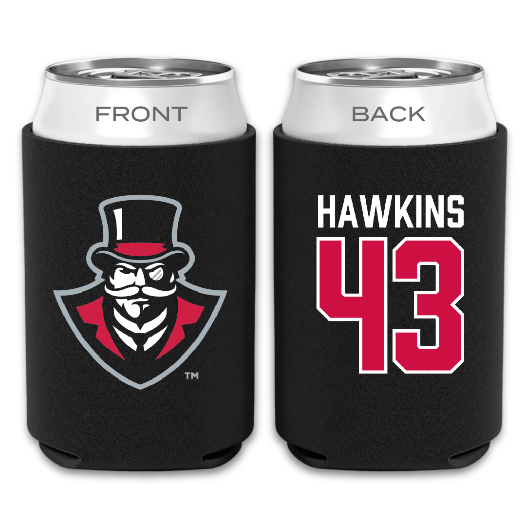 Austin Peay State University Football Black Can Cooler - #43 Garrett Hawkins