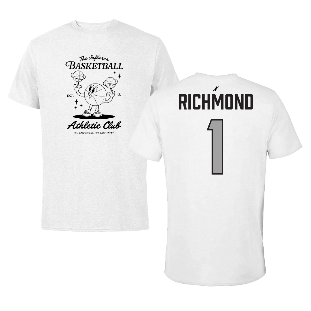 Basketball White Influxer Athletic Club Tee - #1 Daejah Richmond