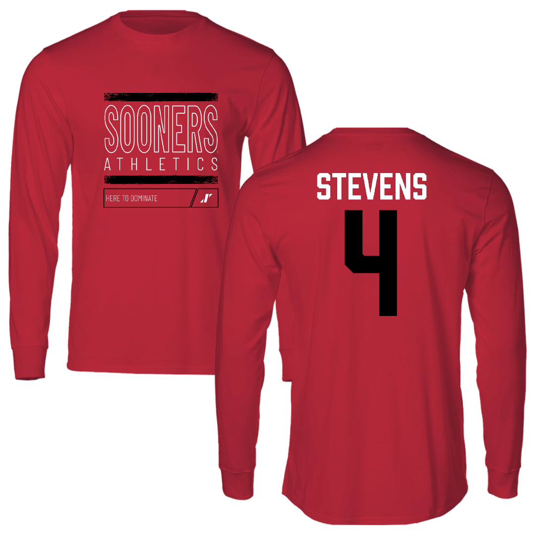 University of Oklahoma Soccer Crimson Dominate Long Sleeve - #4 Avery Stevens