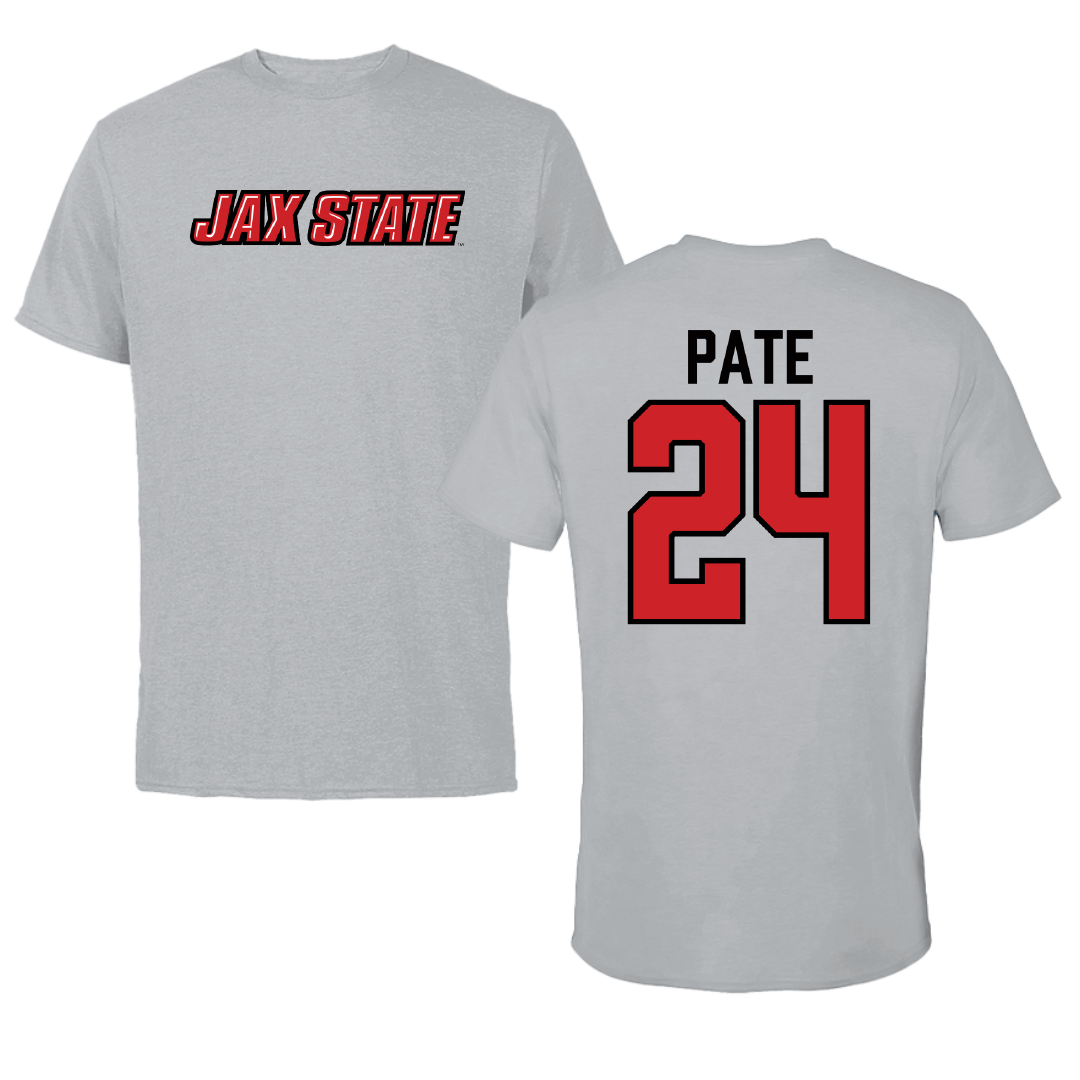 Jacksonville State University Softball Sport Gray Tee - #24 Ella Pate