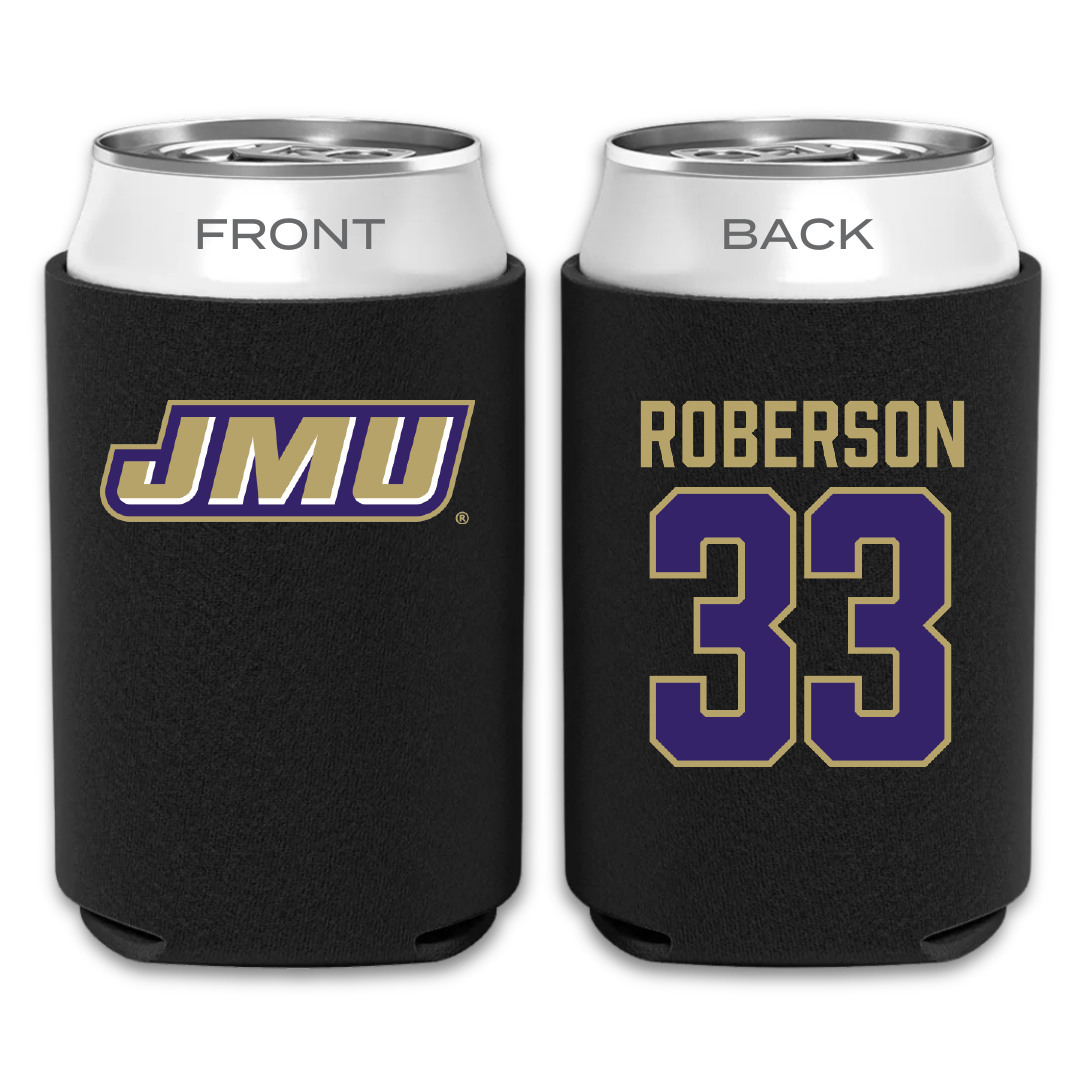 James Madison University Basketball Black Can Cooler - #33 Jerrell Roberson