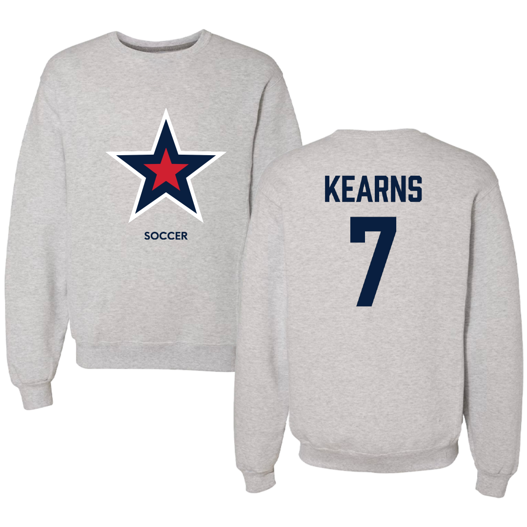 Robert Morris University Soccer (W) Light Gray Crewneck - #7 Malia Kearns
