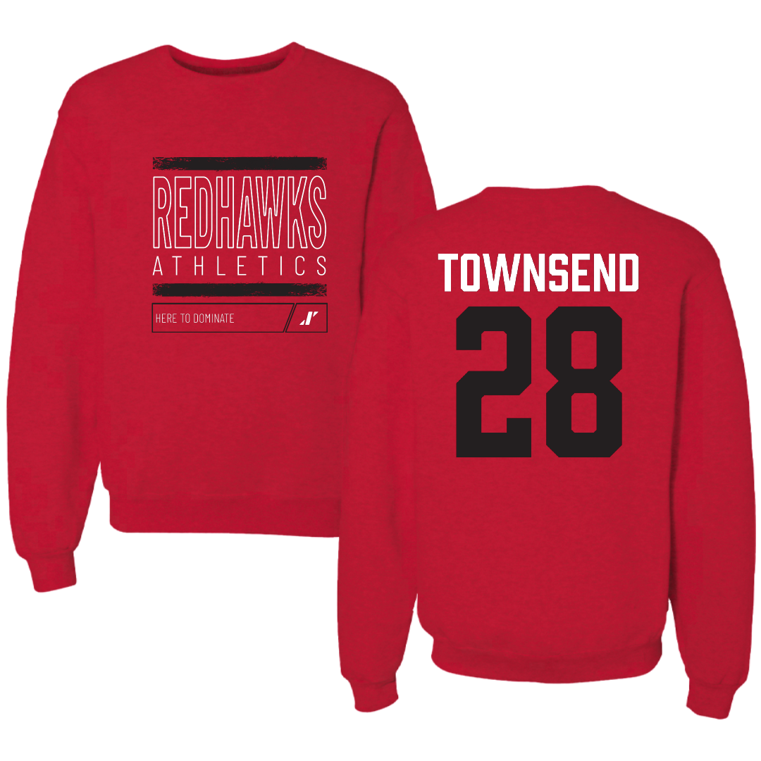 Southeast Missouri State University Football Red Dominate Crewneck - #28 Amare Townsend