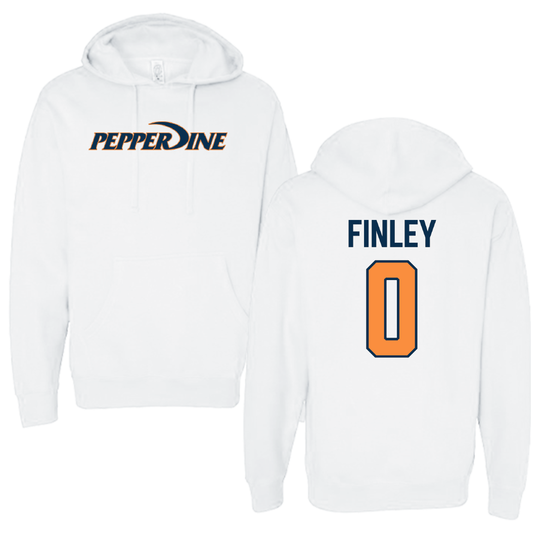 Pepperdine University Basketball White Hoodie - #0 Ivory Finley