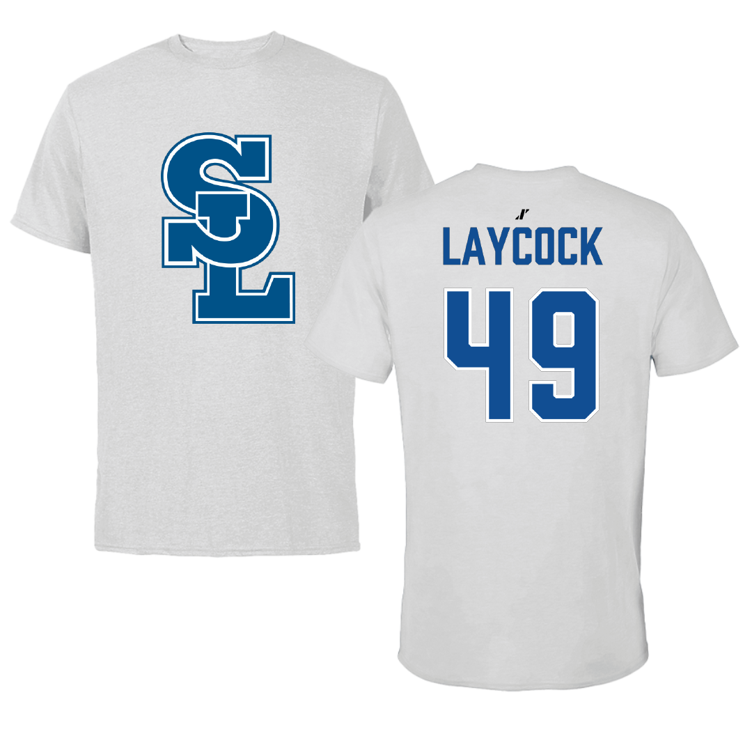 Salt Lake Community College Baseball Light Gray Tee - #49 Austin Laycock