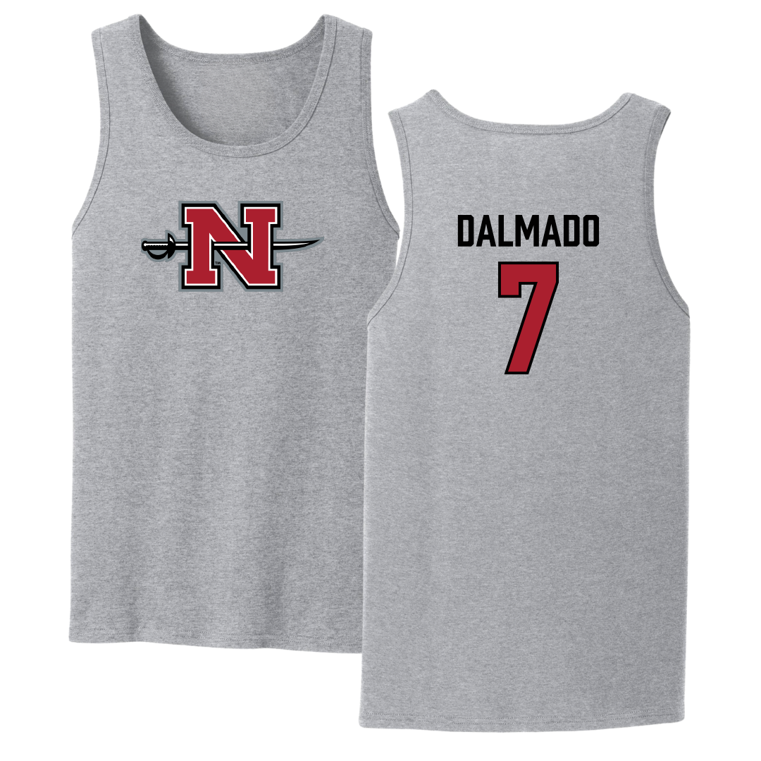 Nicholls State University Football Sport Gray Tank Top - #7 Jake Dalmado