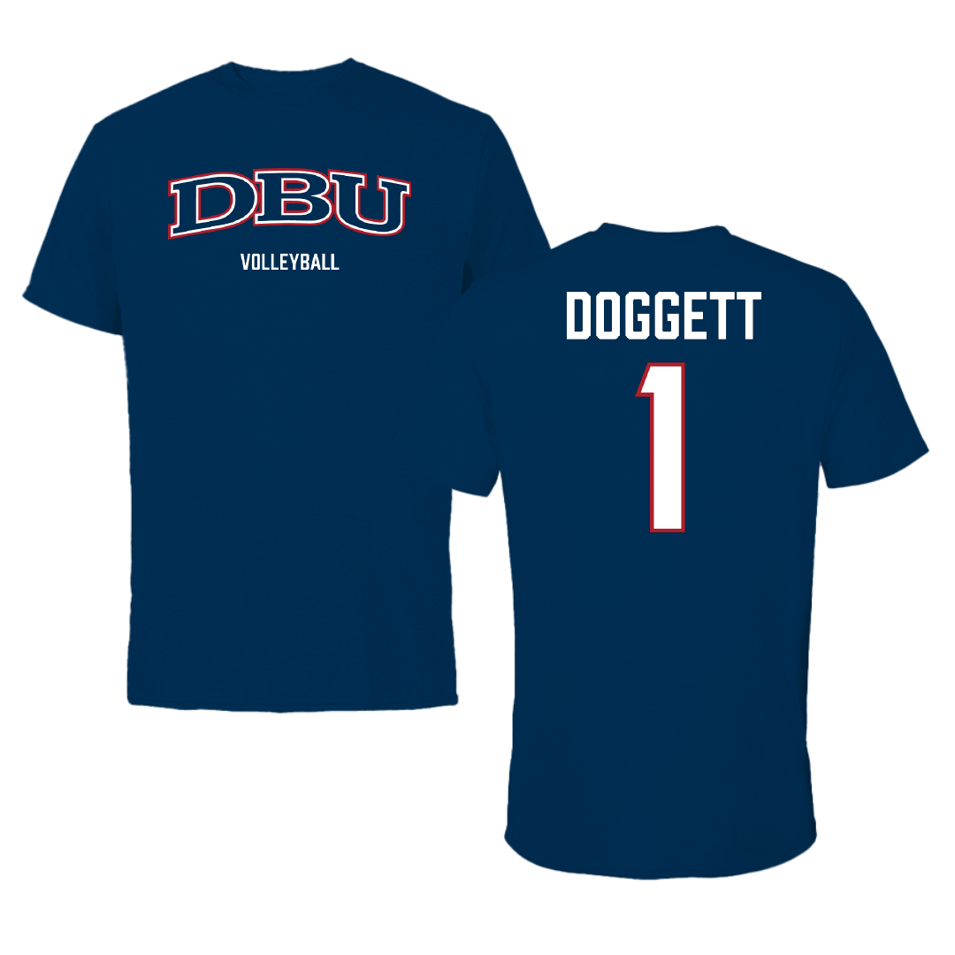 Dallas Baptist University Volleyball (W) Navy Tee - #1 Daylee Doggett