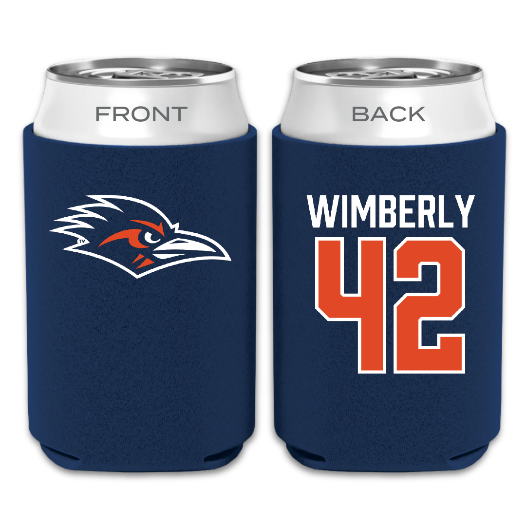 University of Texas at San Antonio Football Navy Can Cooler - #42 Daemian Wimberly