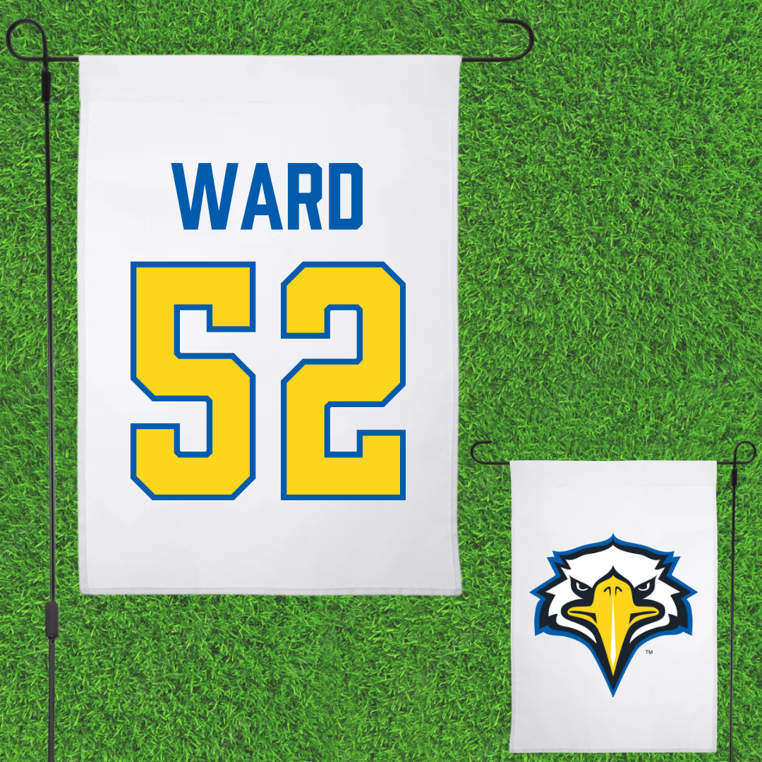 Morehead State University Football White Garden Flag - #52 Frank Ward