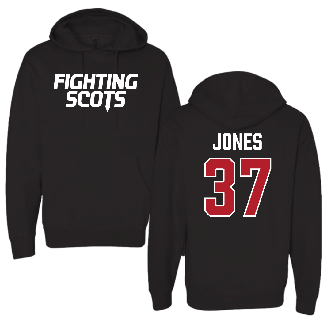PennWest Edinboro Football Black Hoodie - #37 Amari Jones
