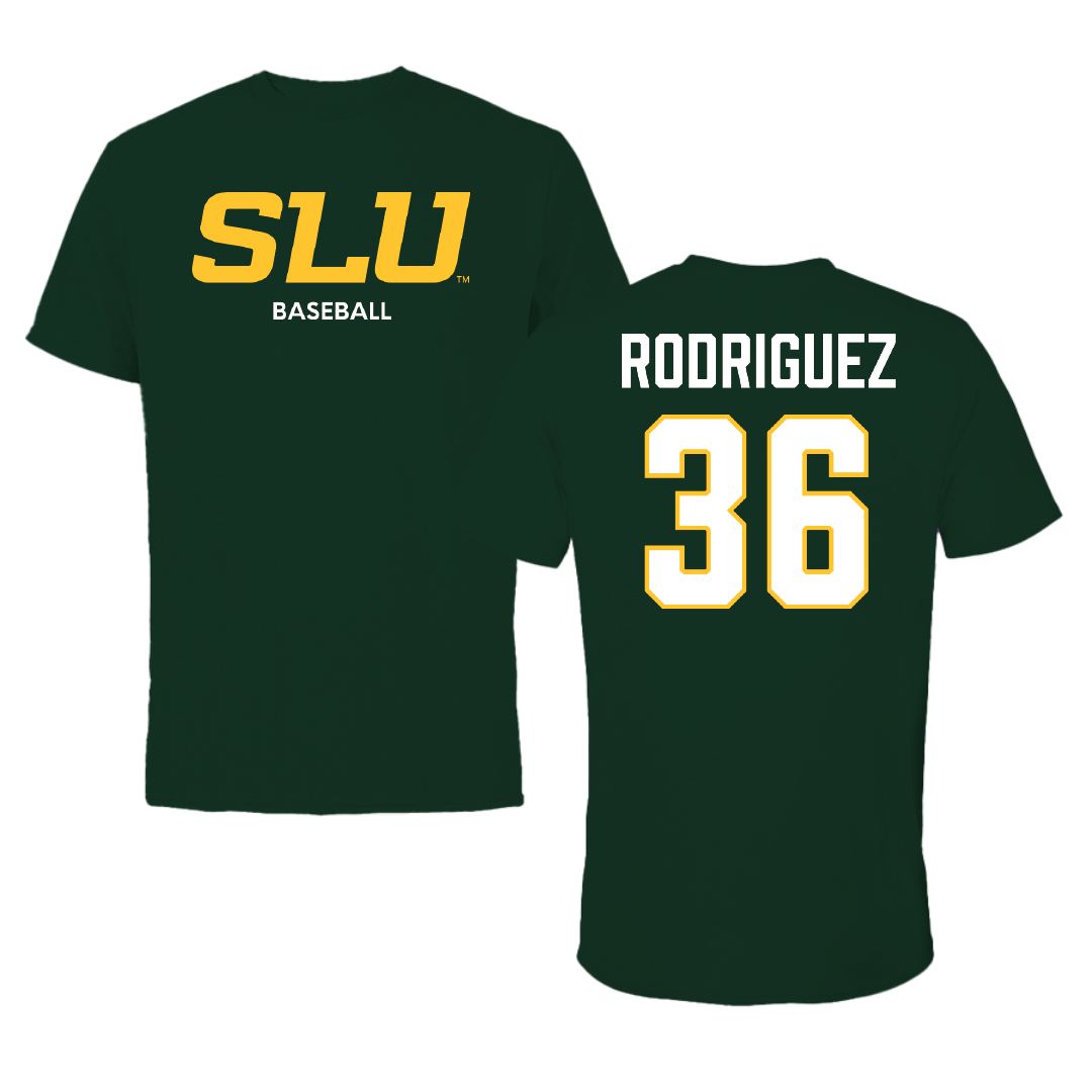 Southeastern Louisiana University Baseball Forest Green Tee - #36 Jackson Rodriguez