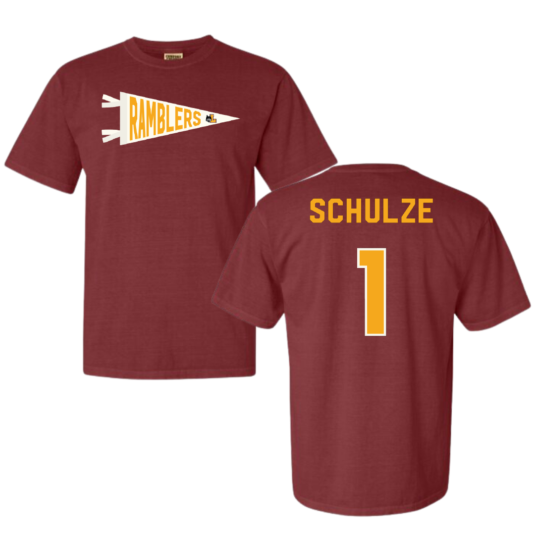 Loyola University-Chicago Volleyball Maroon Pennant Comfort Colors Tee - #1 Kylie Schulze