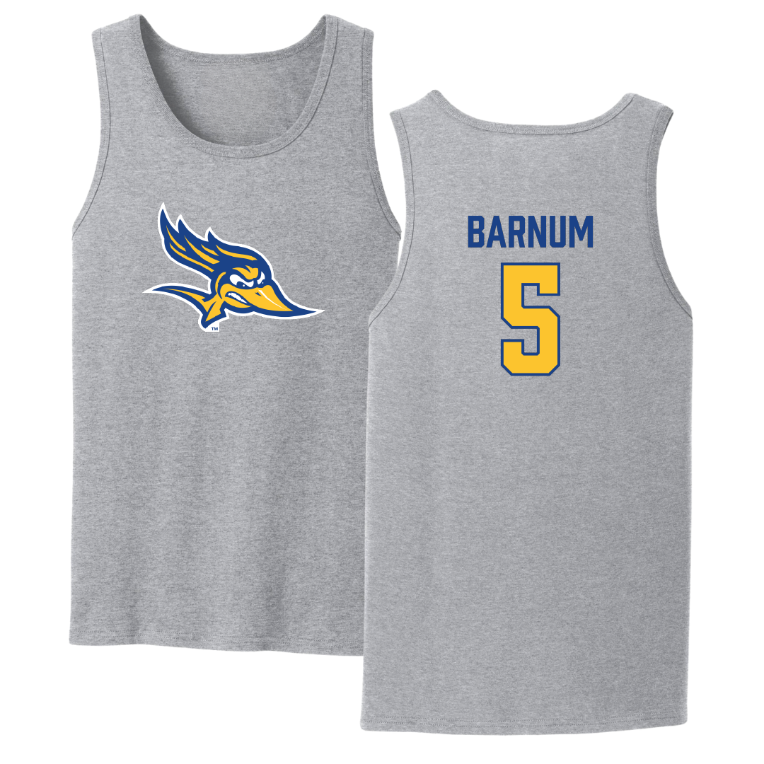 California State University-Bakersfield Baseball Sport Gray Tank Top - #5 Lewis Barnum
