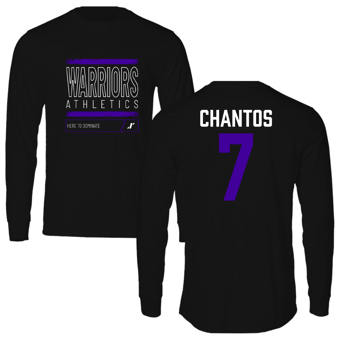 Winona State University Softball Black Dominate Performance Long Sleeve - #7 Ashlee Chantos