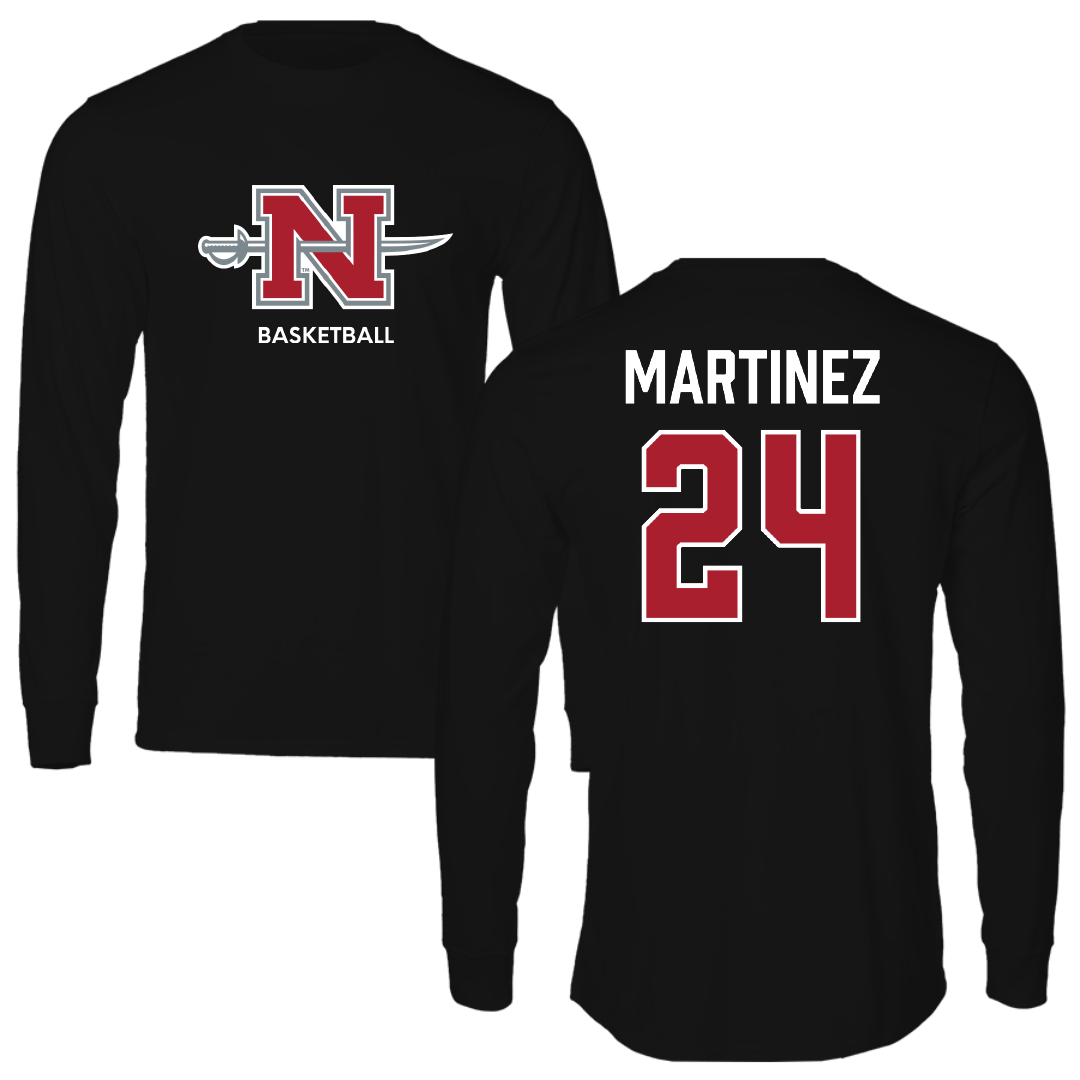 Nicholls State University Basketball (W) Black Mascot Long Sleeve - #24 Marypaz Martinez