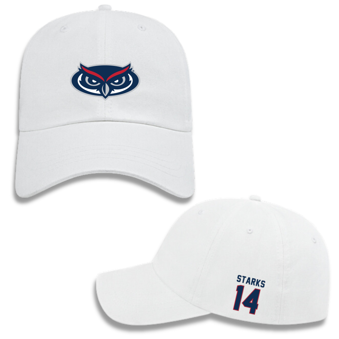 Florida Atlantic University Football White Hat - #14 Tyriq Starks