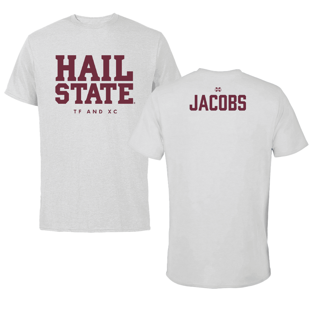 Mississippi State University TF and XC Solid Athletic Gray Tee - Cyrus Jacobs