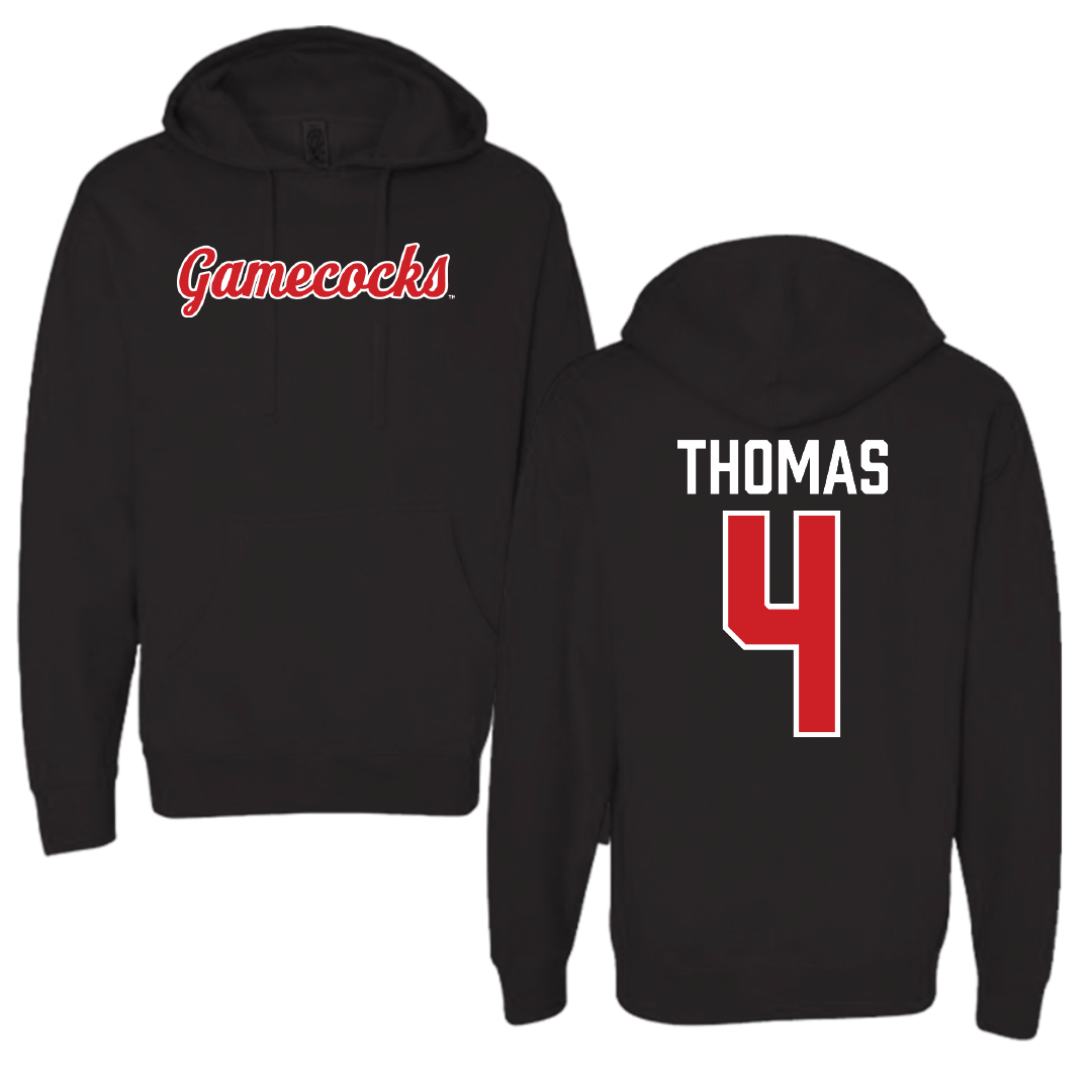 Jacksonville State University Baseball Black Hoodie - #4 Kenskey Thomas
