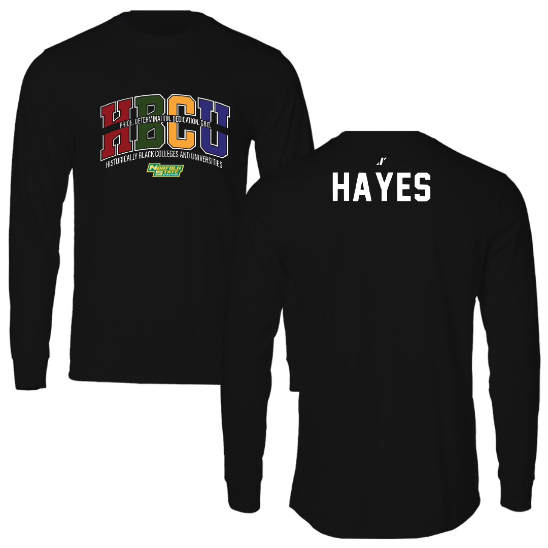 Norfolk State University TF and XC Black HBCU Long Sleeve - Savien Hayes