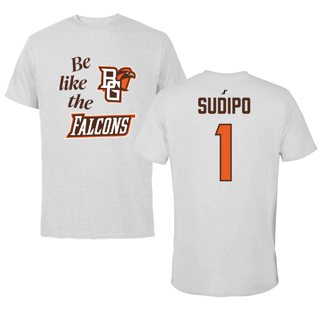 Bowling Green State University Football Light Gray Be Like Us Performance Tee - #1 Mateo Sudipo