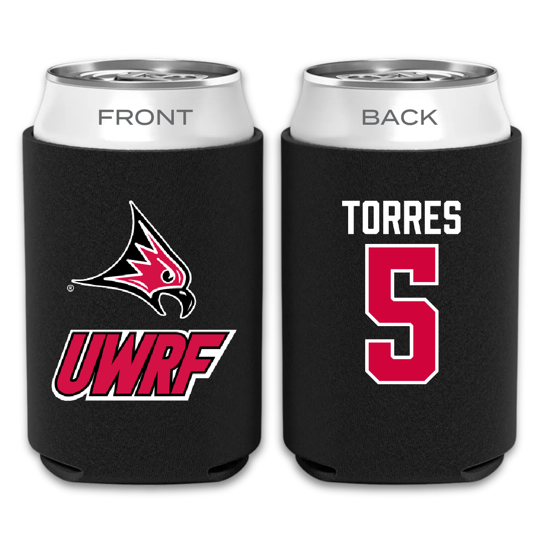 University of Wisconsin-River Falls Ice Hockey Black Can Cooler - #5 Aidan Torres