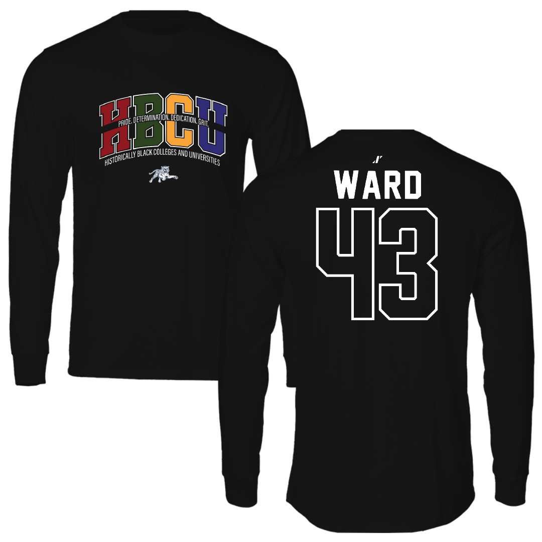 Jackson State University Football Black HBCU Long Sleeve - #43 Jace Ward
