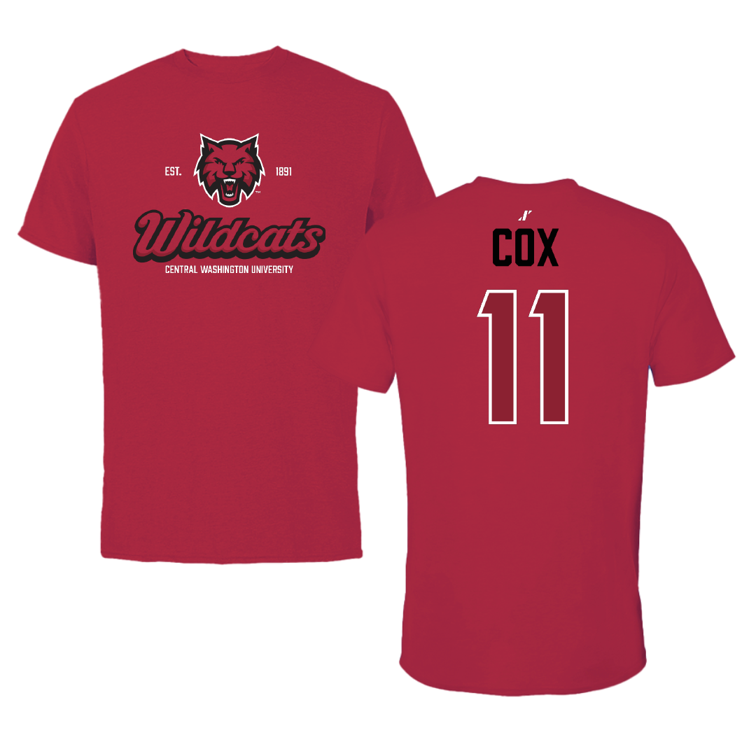 Central Washington University Volleyball Crimson General Tee - #11 Lacy Cox